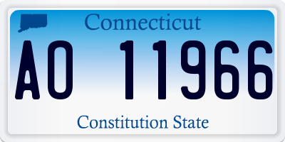 CT license plate AO11966