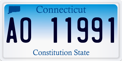 CT license plate AO11991