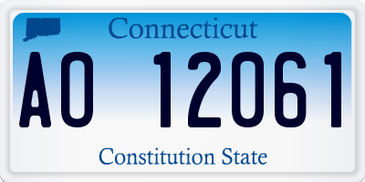 CT license plate AO12061
