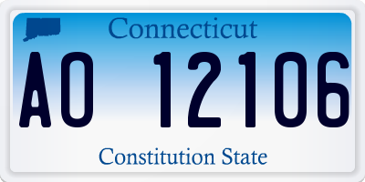 CT license plate AO12106