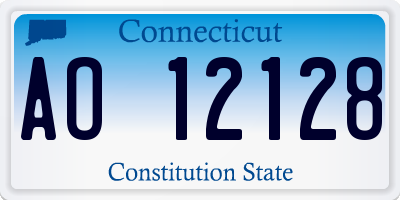 CT license plate AO12128