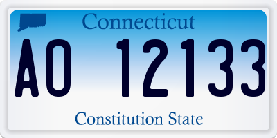 CT license plate AO12133