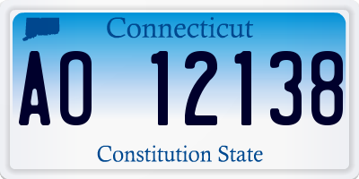 CT license plate AO12138