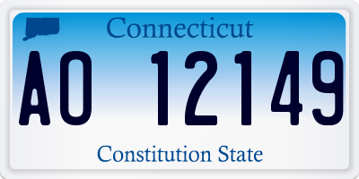 CT license plate AO12149