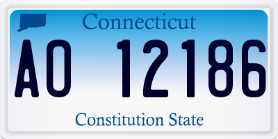 CT license plate AO12186