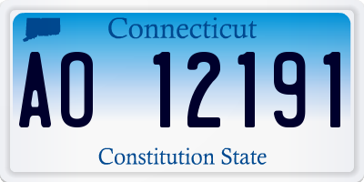CT license plate AO12191
