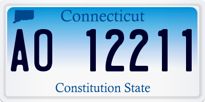 CT license plate AO12211
