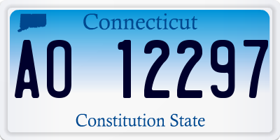 CT license plate AO12297