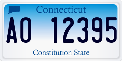 CT license plate AO12395