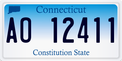 CT license plate AO12411