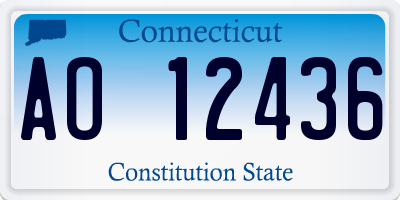 CT license plate AO12436
