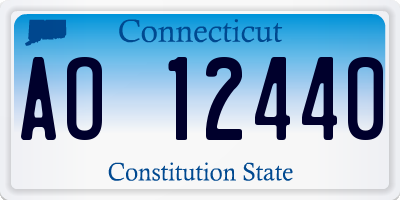 CT license plate AO12440