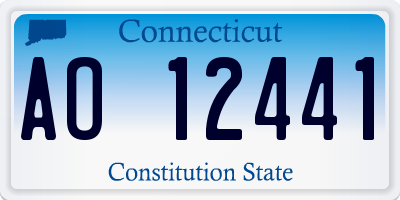 CT license plate AO12441