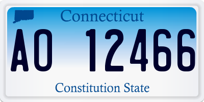CT license plate AO12466