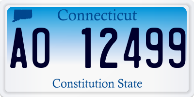 CT license plate AO12499