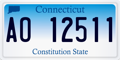 CT license plate AO12511
