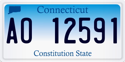 CT license plate AO12591