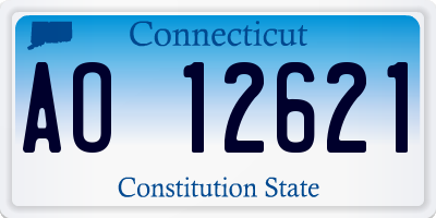 CT license plate AO12621