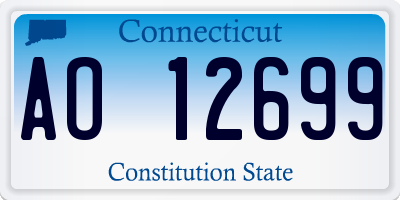 CT license plate AO12699