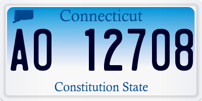 CT license plate AO12708