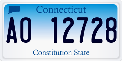 CT license plate AO12728