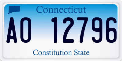 CT license plate AO12796