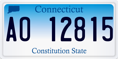 CT license plate AO12815