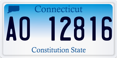 CT license plate AO12816