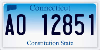 CT license plate AO12851