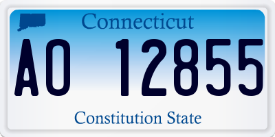 CT license plate AO12855