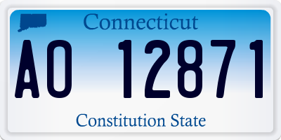 CT license plate AO12871