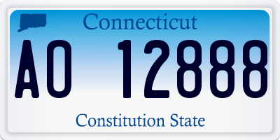 CT license plate AO12888