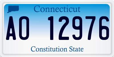 CT license plate AO12976
