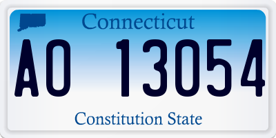 CT license plate AO13054