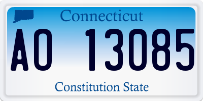 CT license plate AO13085