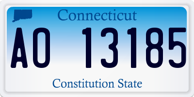 CT license plate AO13185