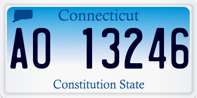 CT license plate AO13246
