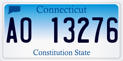 CT license plate AO13276