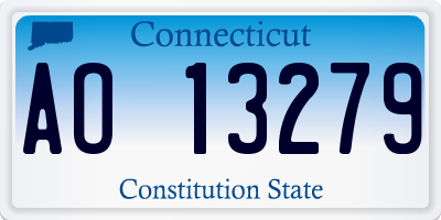 CT license plate AO13279
