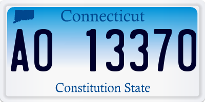CT license plate AO13370