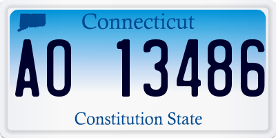 CT license plate AO13486