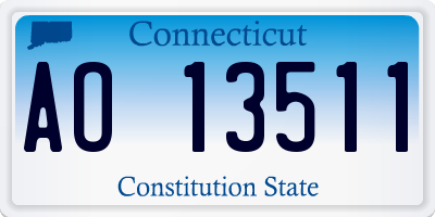 CT license plate AO13511
