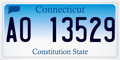 CT license plate AO13529