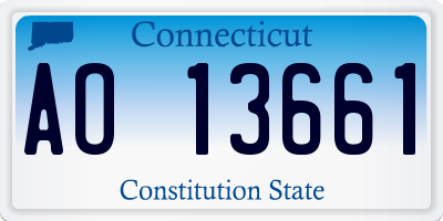 CT license plate AO13661
