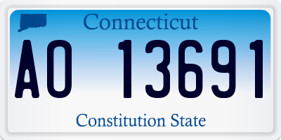 CT license plate AO13691