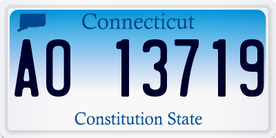 CT license plate AO13719