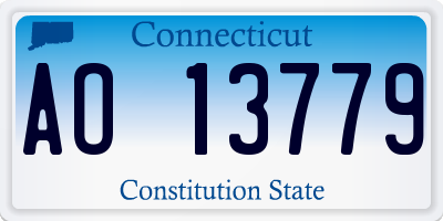 CT license plate AO13779