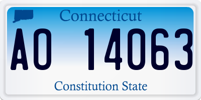CT license plate AO14063