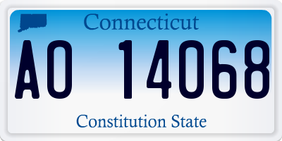 CT license plate AO14068