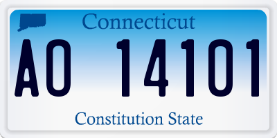 CT license plate AO14101